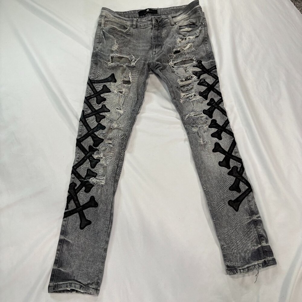 Focus Moto distressed jeans Women’s 32/32             Lot G